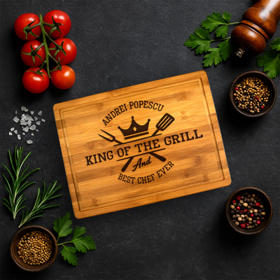 Tocator premium personalizat - King of the grill