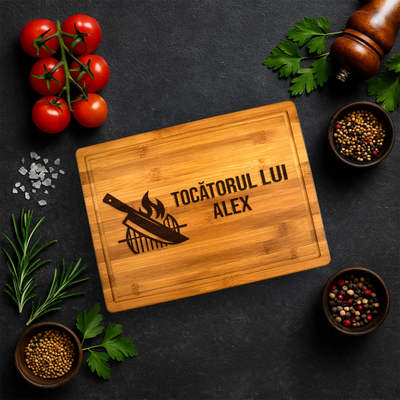 Tocator premium personalizat - Cutit & Gratar BBQ
