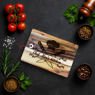 Tocator din lemn Acacia pentru branzeturi personalizat - Chef's kitchen