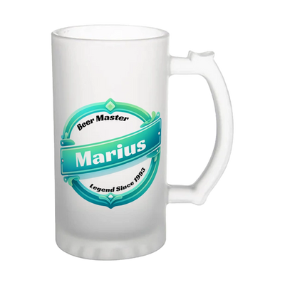 Halba de bere personalizata cu nume – Beer Master