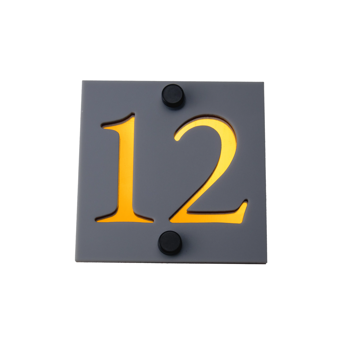 Numar de casa Prestige 10x10 – Gri/Amber Oglinda