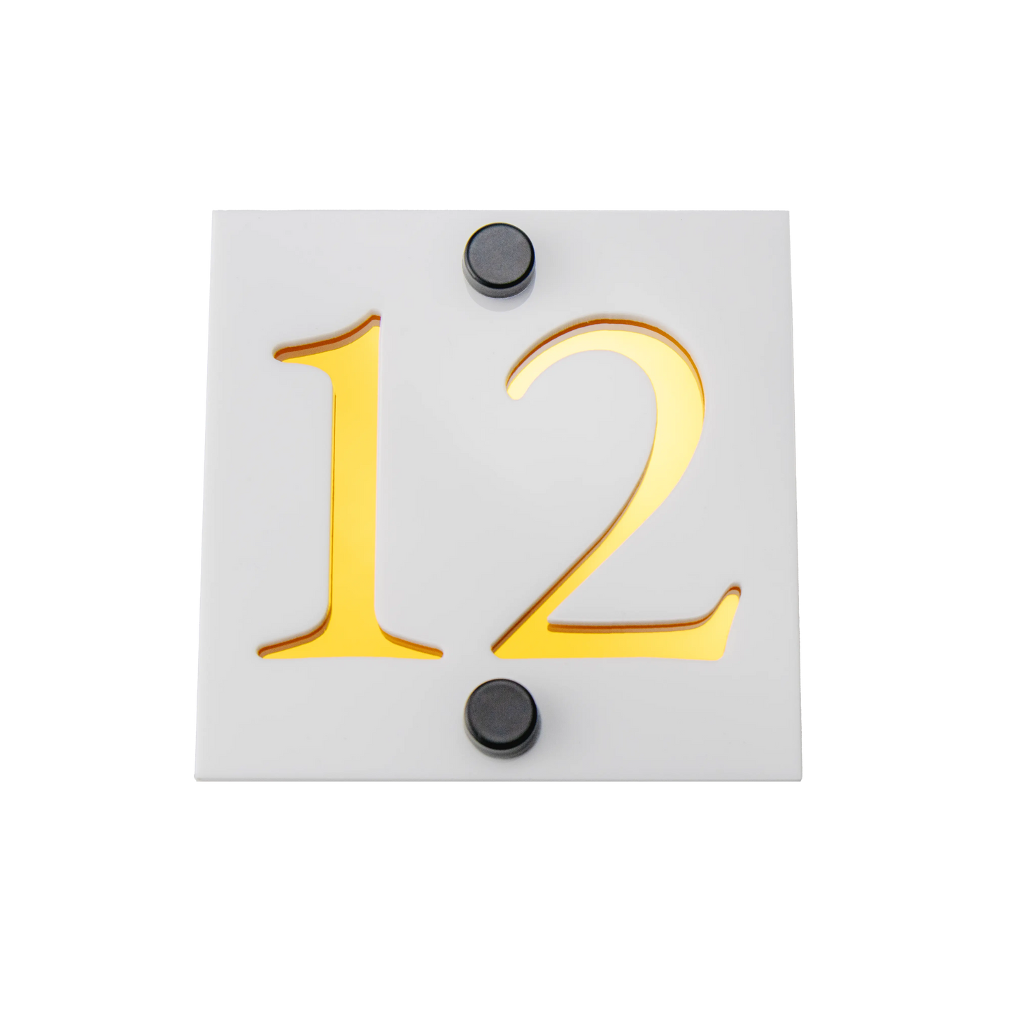 Numar de casa Prestige 10x10 – Alb/Amber Oglinda