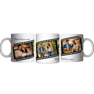 Cana personalizata colaj tip film - 3 imagini