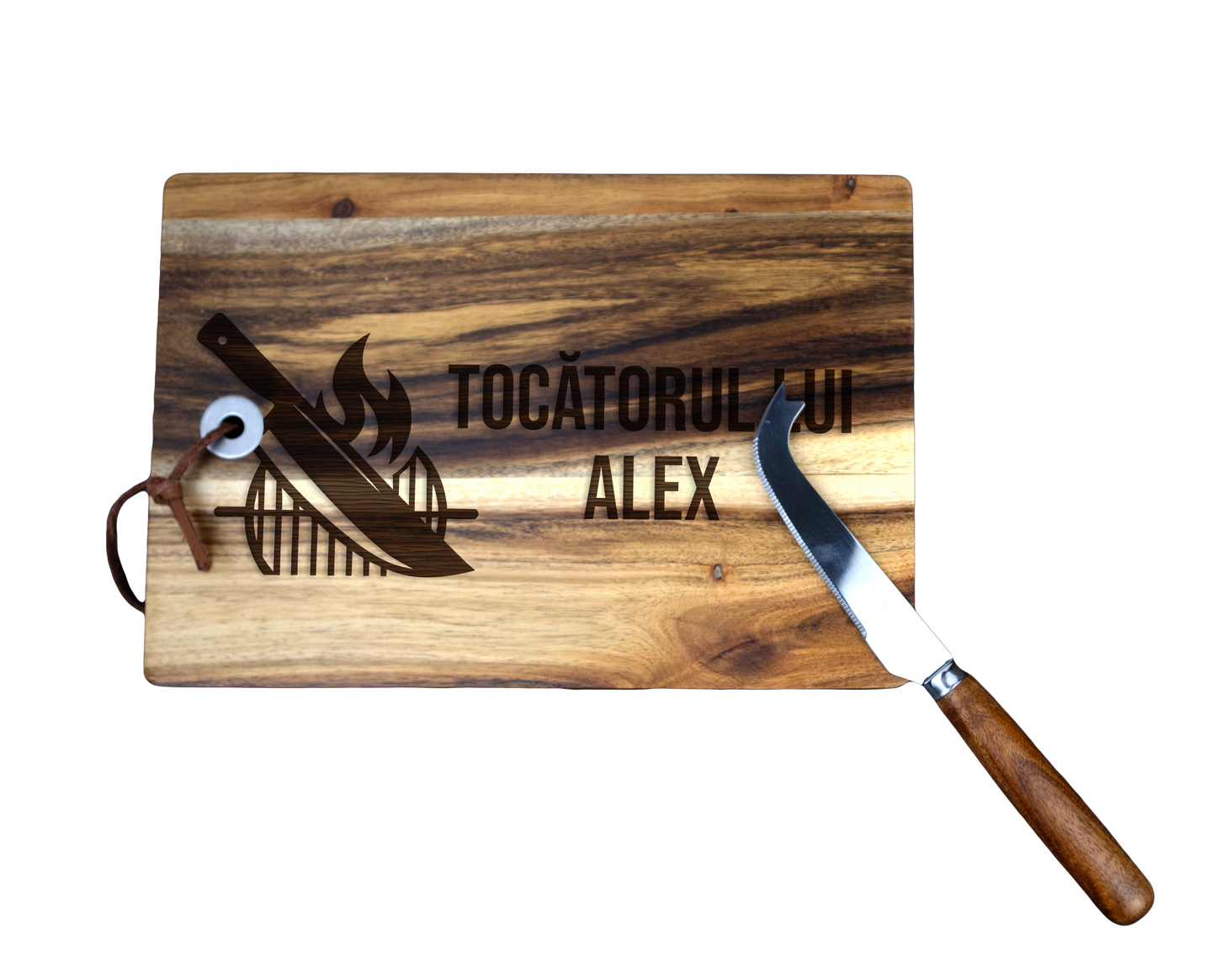 Tocator din lemn pentru branzeturi personalizat - Cutit & Gratar BBQ
