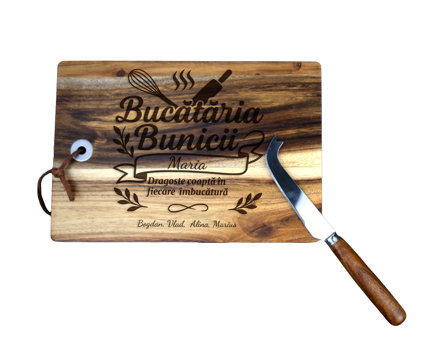 Tocator din lemn pentru branzeturi personalizat - Bucataria Bunicii