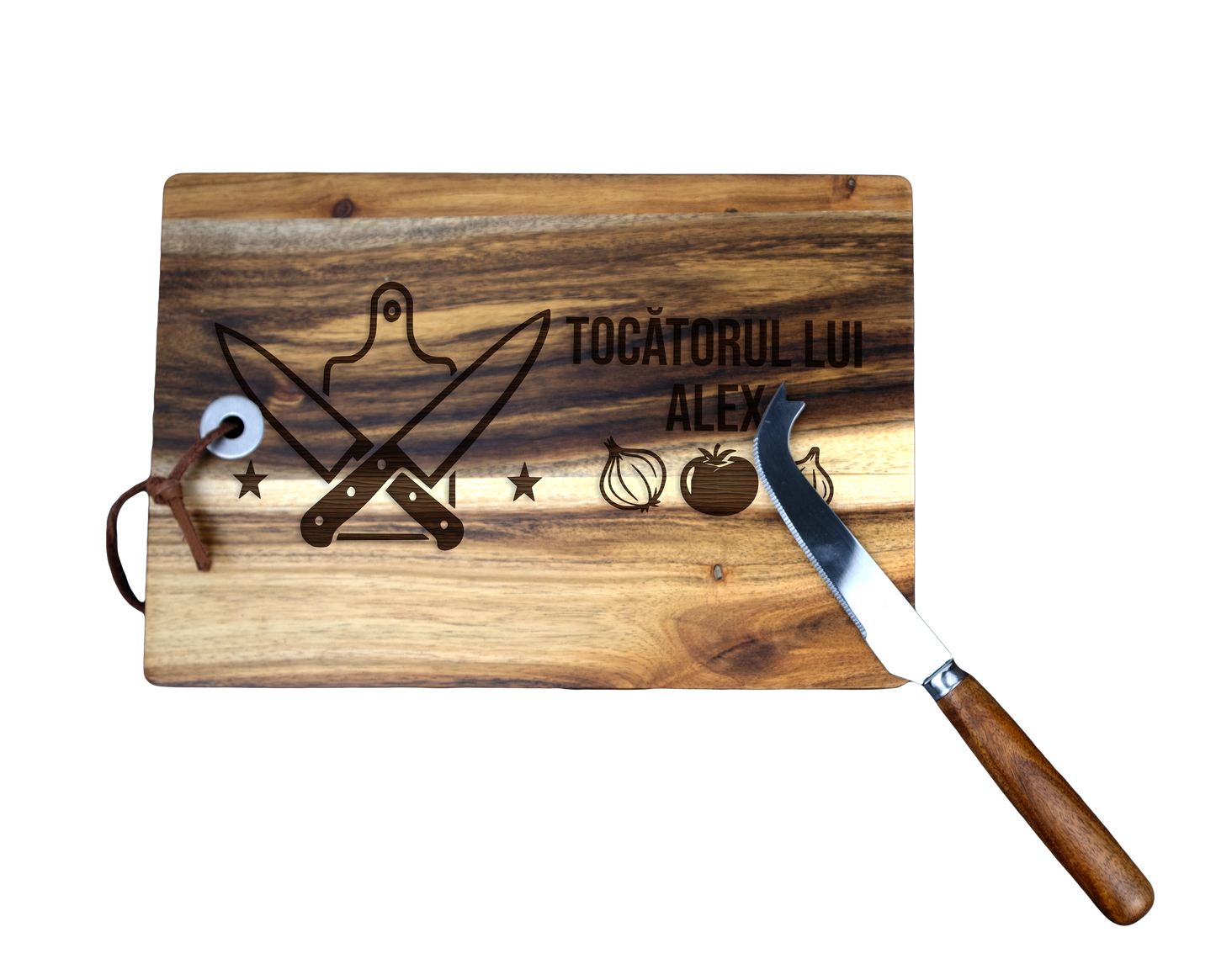 Tocator din lemn pentru branzeturi personalizat - Design Rustic