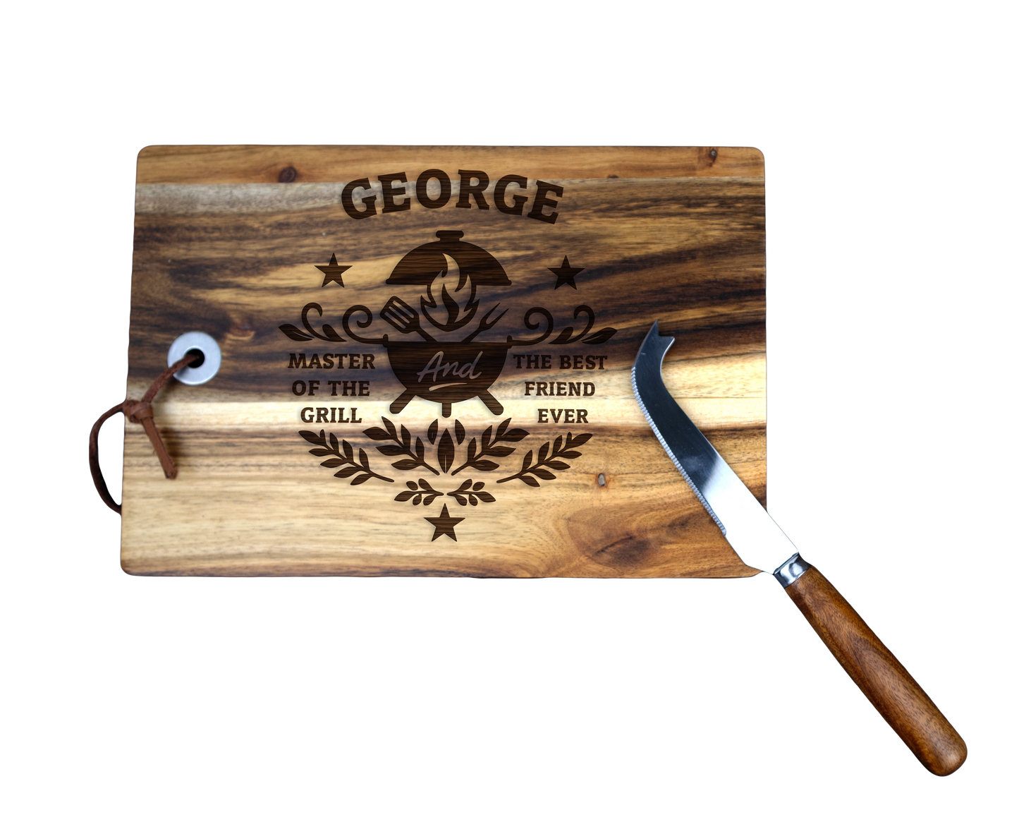 Tocator din lemn pentru branzeturi personalizat - Master of the grill