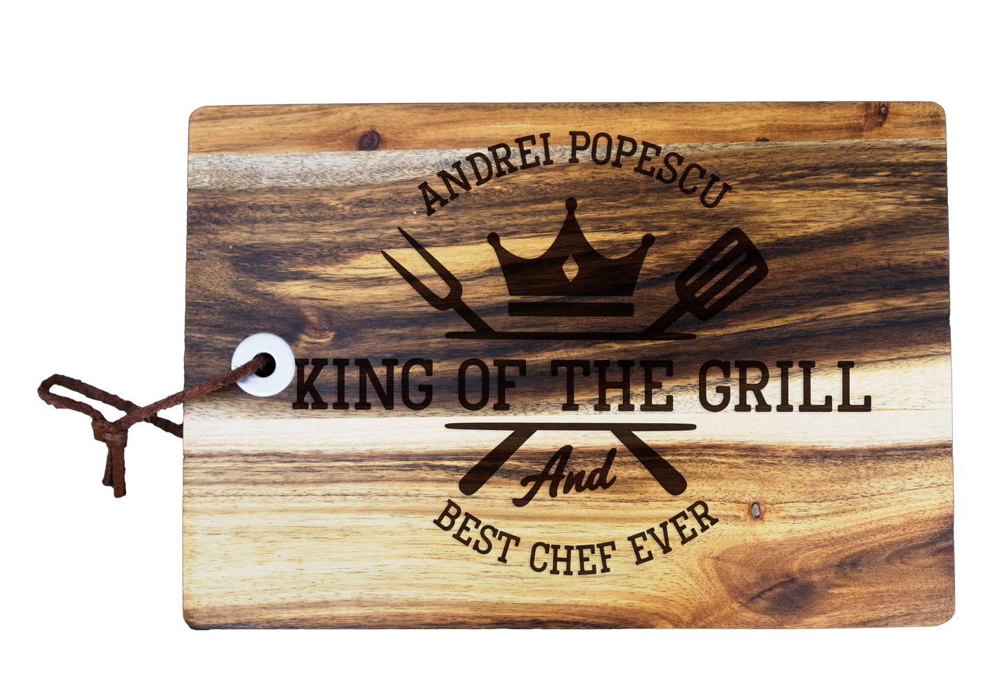 Tocator din lemn pentru branzeturi personalizat - King of the grill