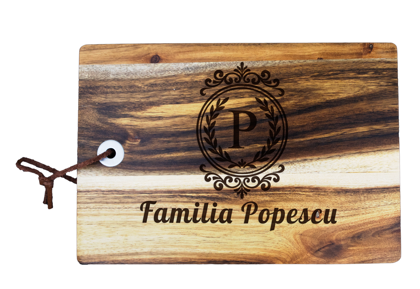 Tocator din lemn pentru branzeturi personalizat - Cu numele de familie