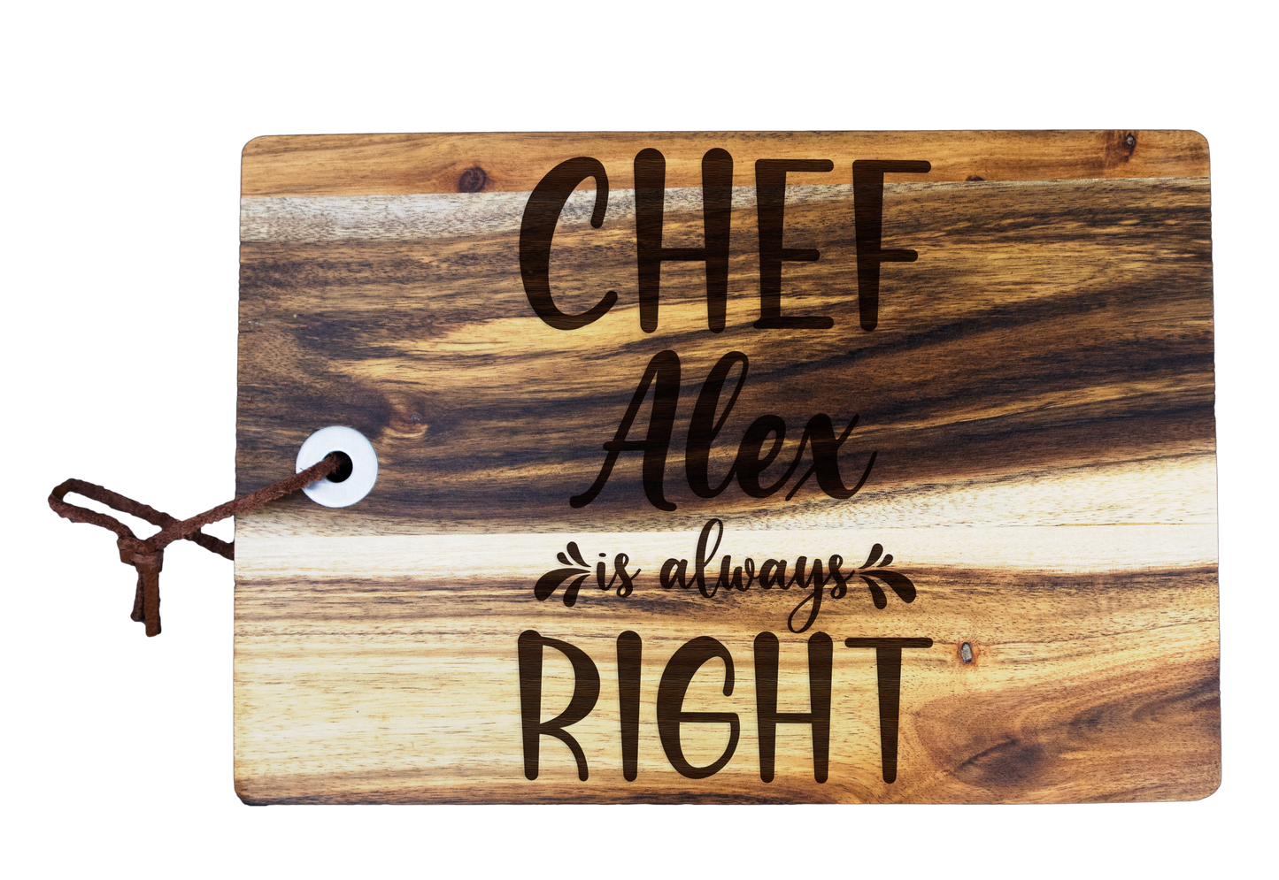 Tocator din lemn pentru branzeturi personalizat - Chef is always right