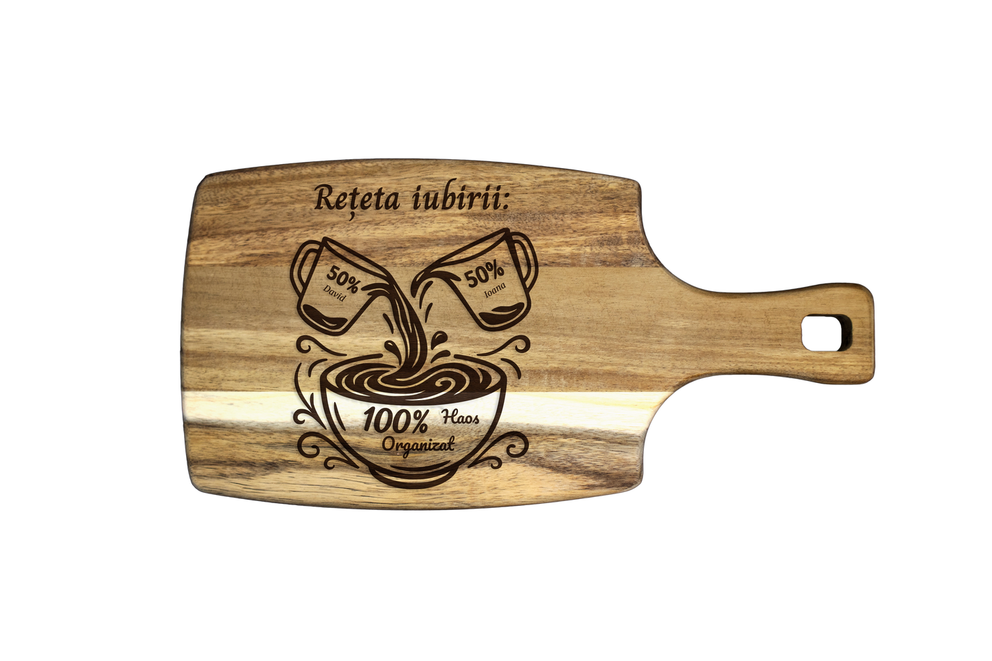 Tocator Branzeturi Premium Personalizat - Reteta iubirii