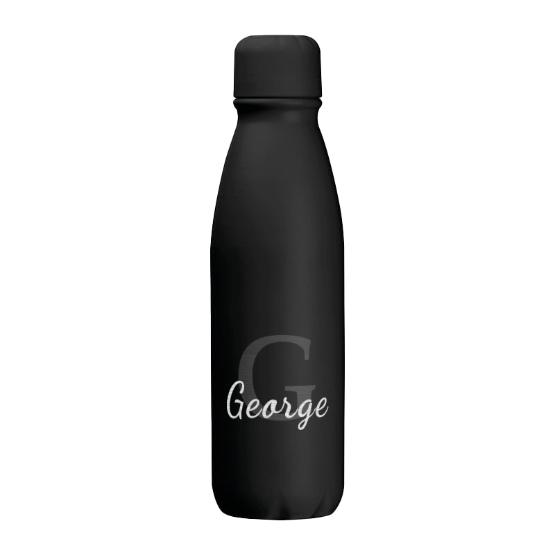 Sticla de baut din aluminiu 600 ml - Initiala+ Nume