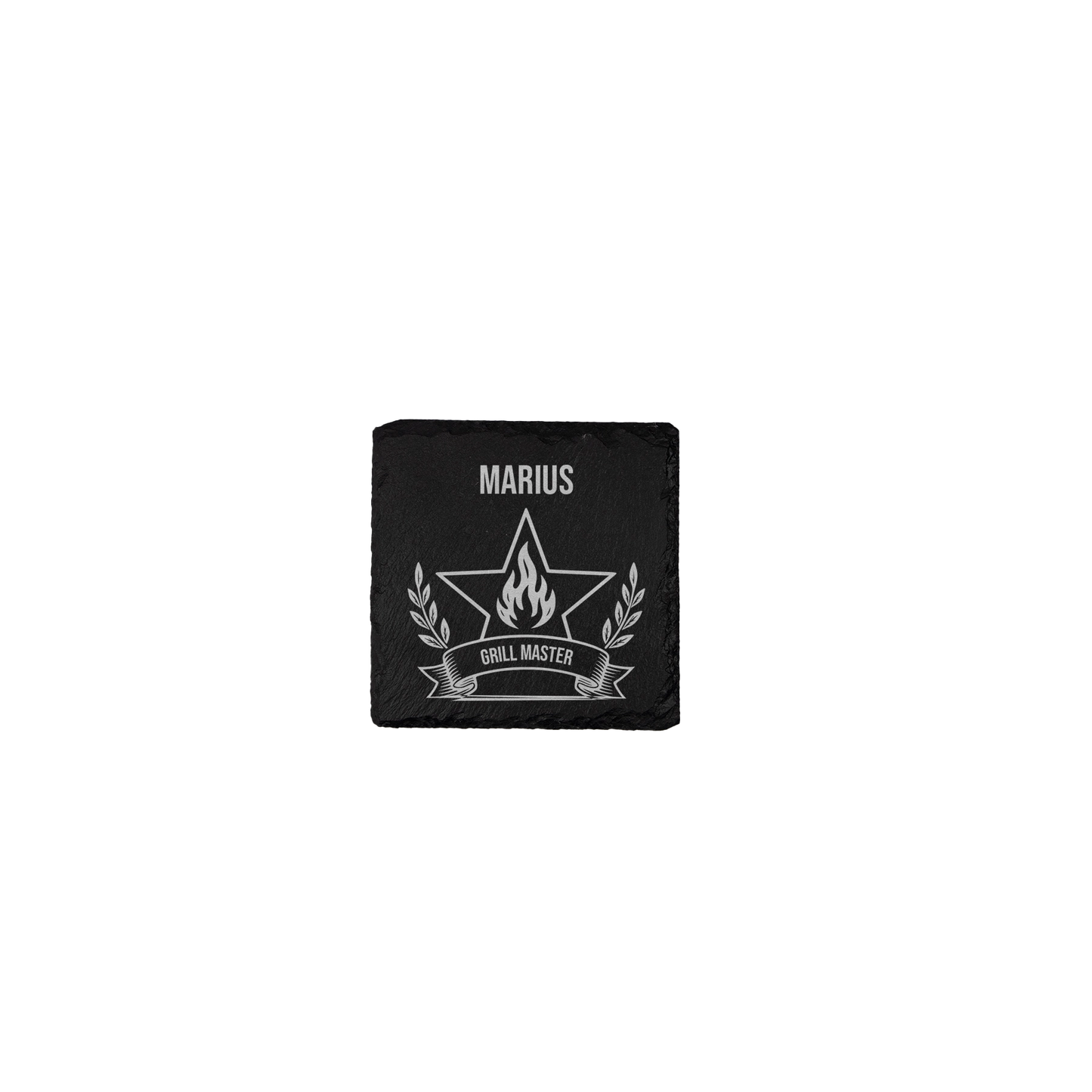 Set coastere patrate din ardezie personalizate - Grill Master