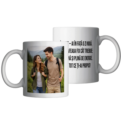 Cana personalizata cu o imagine + text