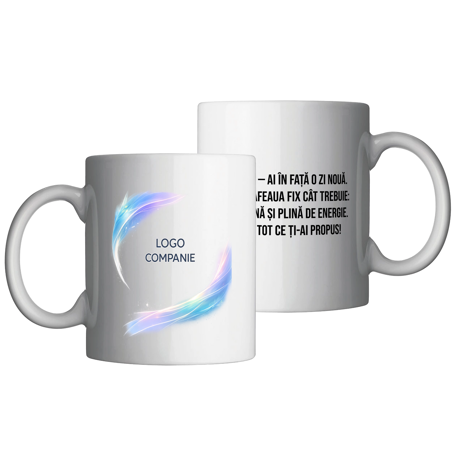 Cana personalizata cu logo companie + text