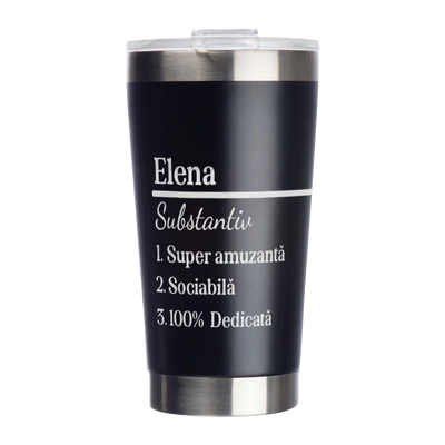 Cana termos din otel inoxidabil 500ml personalizata - Definitie Personala