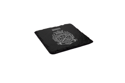 Set coastere patrate din ardezie personalizate - Grill Master