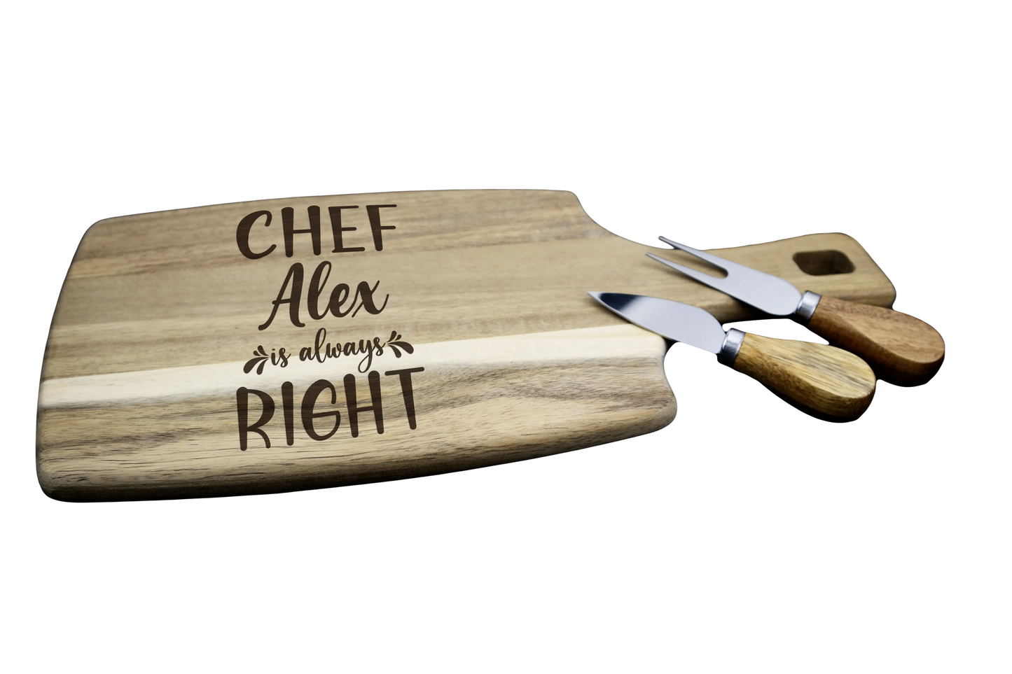 Tocator Branzeturi Premium Personalizat - Chef is always right