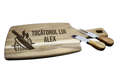 Tocator Branzeturi Premium Personalizat - Cutit & Gratar BBQ