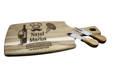 Tocator Acacia Branzeturi Premium Personalizat - Nasul specialist