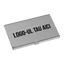 Port card metalic personalizat cu text