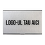Port card metalic personalizat cu text