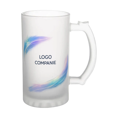 Halba de bere personalizata cu logo companie