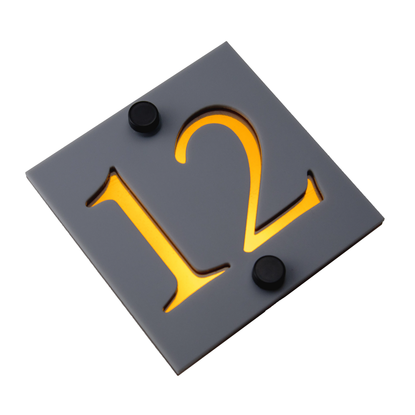 Numar de casa Prestige 10x10 – Gri/Amber Oglinda
