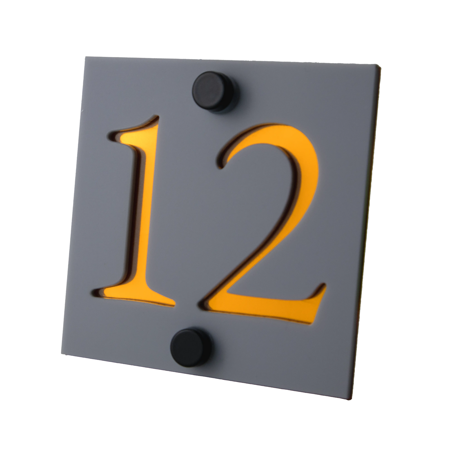 Numar de casa Prestige 10x10 – Gri/Amber Oglinda