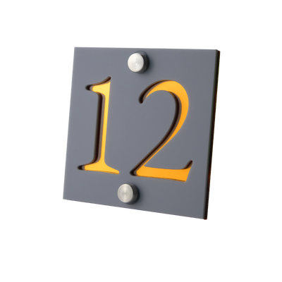 Numar de casa Prestige 10x10 – Gri/Amber Oglinda