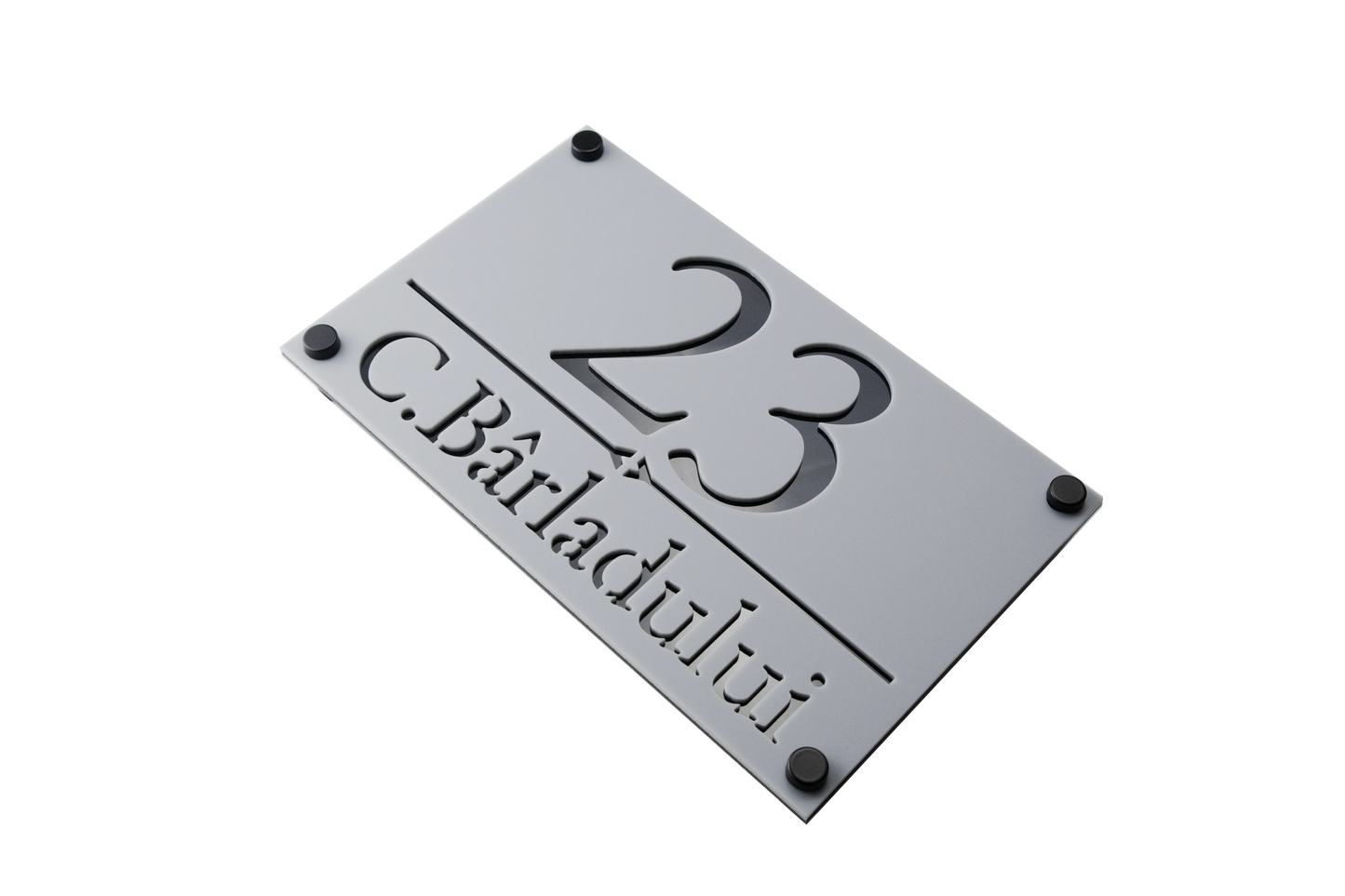 Numar de casa Imperial 25x15cm – Gri/Negru