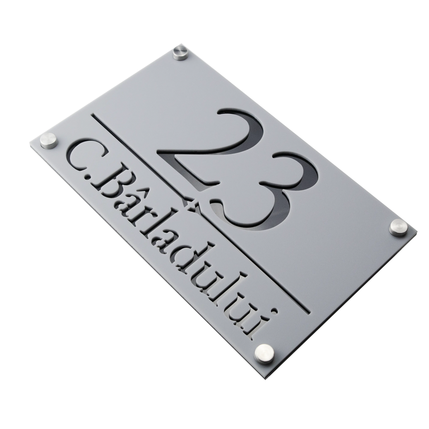 Numar de casa Imperial 25x15cm – Gri/Negru