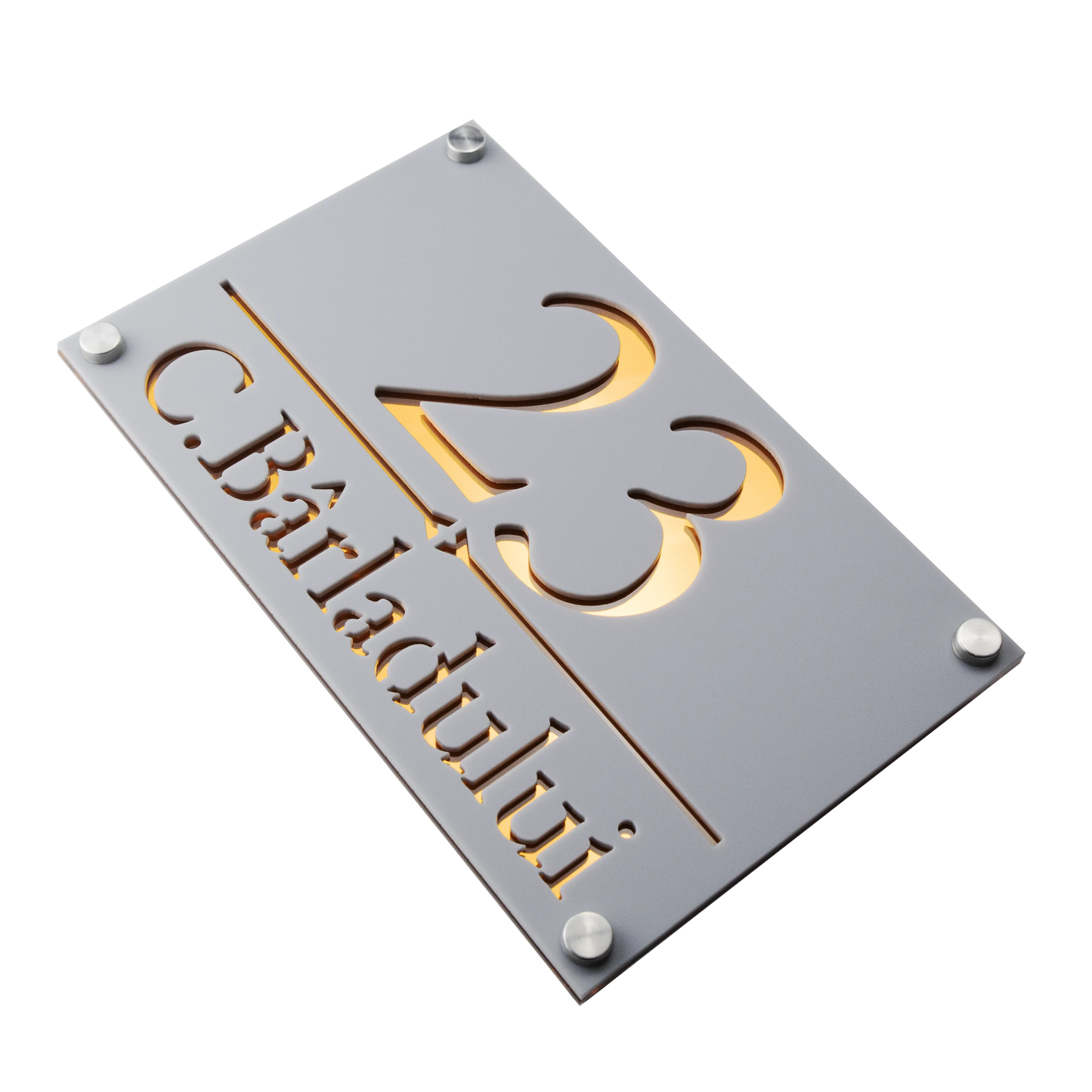 Numar de casa Imperial 25x15cm – Gri/Amber Oglinda