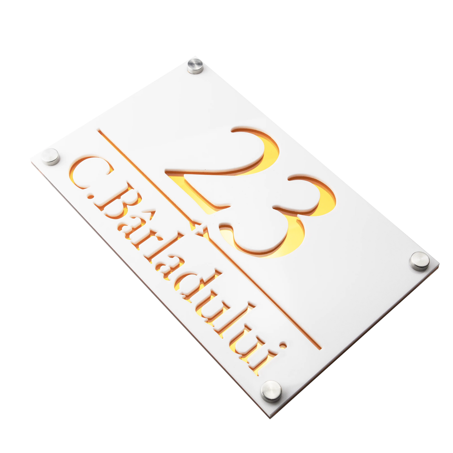 Numar de casa Imperial 25x15cm – Alb/Amber Oglinda