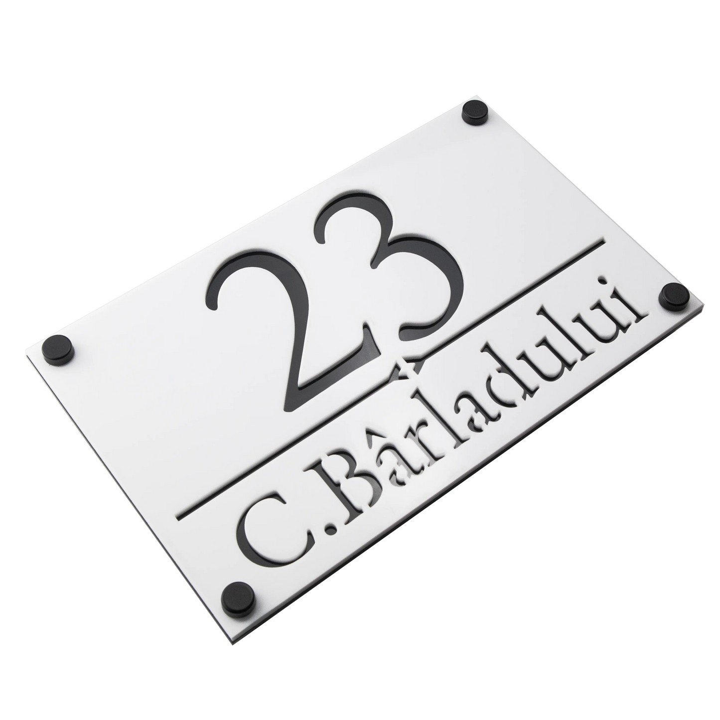 Numar de casa Imperial 25x15cm – Alb/Negru