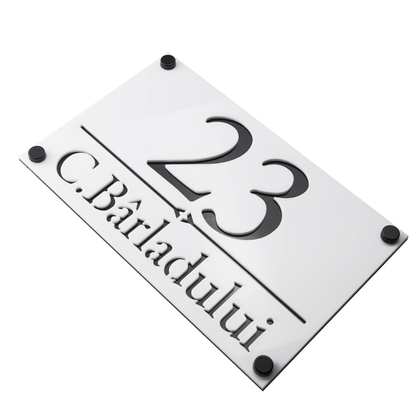 Numar de casa Imperial 25x15cm – Alb/Negru