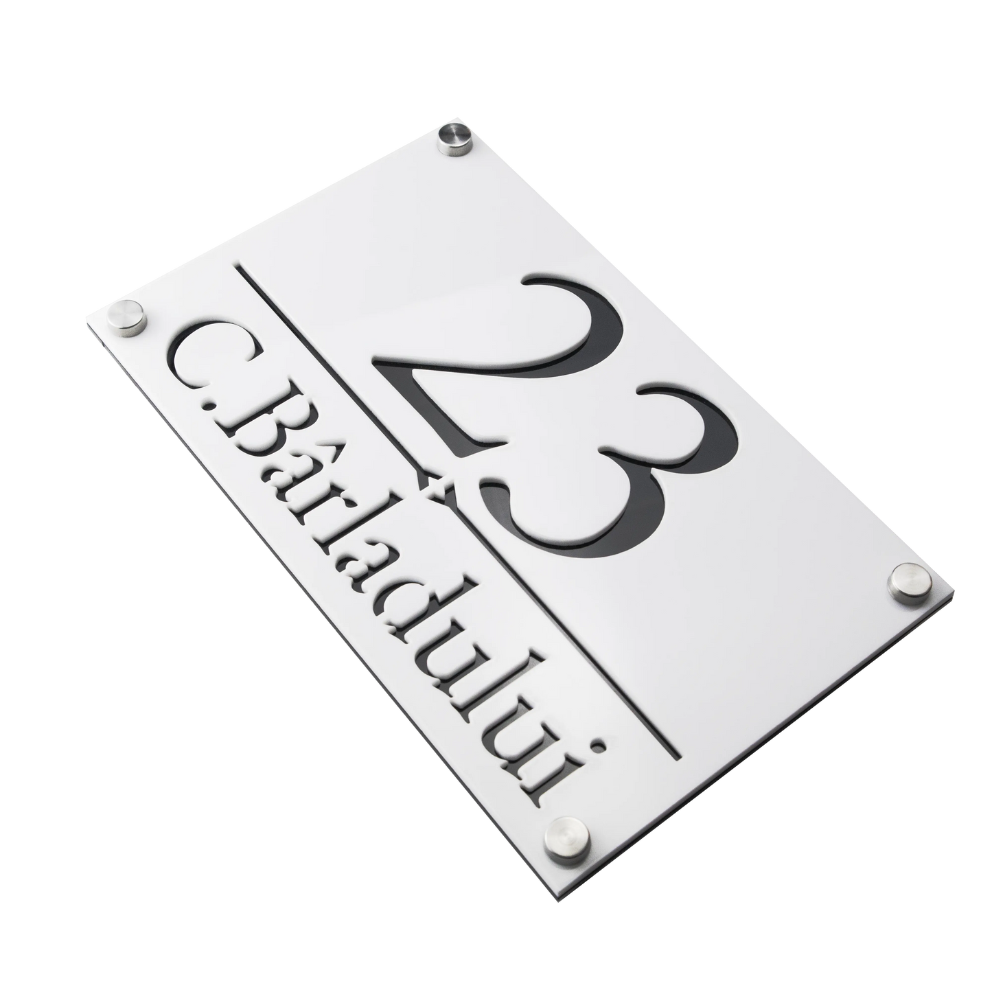 Numar de casa Imperial 25x15cm – Alb/Negru