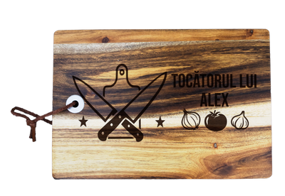 Tocator din lemn pentru branzeturi personalizat - Design Rustic