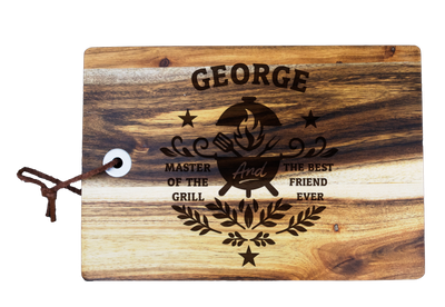 Tocator din lemn pentru branzeturi personalizat - Master of the grill