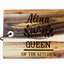 Tocator din lemn pentru branzeturi personalizat - Queen of the kitchen