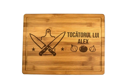 Tocator premium personalizat - Design Rustic