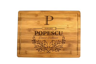 Tocator premium personalizat - Nume cuplu