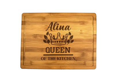 Tocator premium personalizat - Queen of the kitchen