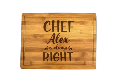 Tocator premium personalizat - Chef is always right