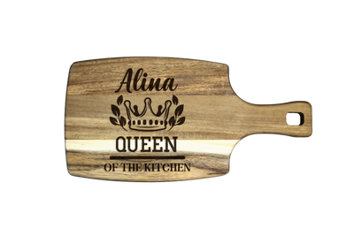Tocator Branzeturi Premium Personalizat - Queen of the kitchen