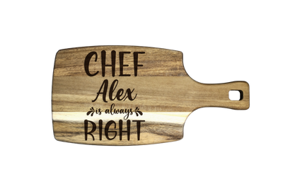 Tocator Branzeturi Premium Personalizat - Chef is always right