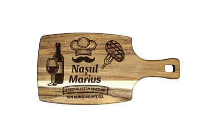 Tocator Acacia Branzeturi Premium Personalizat - Nasul specialist
