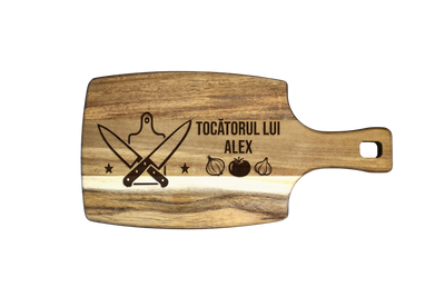 Tocator Branzeturi Premium Personalizat - Design Rustic