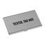 Port card metalic personalizat cu text