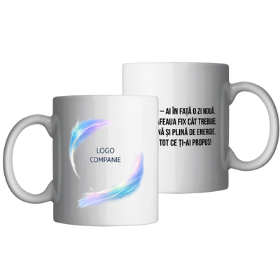 Cana personalizata cu logo companie + text